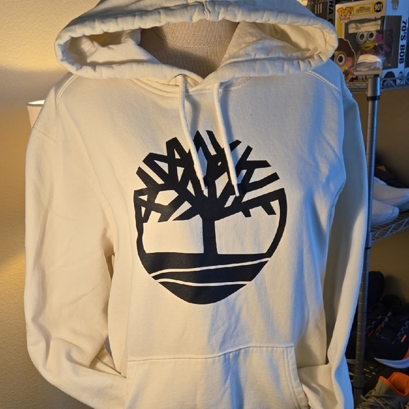 Timberland Other - Timberland Off-White Hoodie with Black Tree Logo
